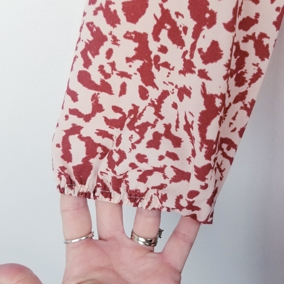 CAbi Sienna Boho Peasant Animal Print Dress - Picture 5 of 13